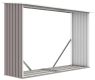 Adapost pentru lemne, sopron metalic, 242 x 75 x 160 cm.