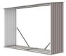 Adapost pentru lemne, sopron metalic, 242 x 75 x 160 cm.