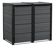 Dulap exterior KETER pentru 2 pubele 120L, gri antracit