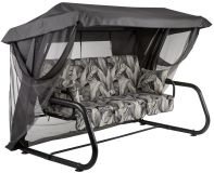 VENEZIA balansoar de grădină din metal gri cu frunze