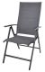 Scaun pliabil din aluminiu cu spătar reglabil, gri modern