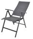 Scaun pliabil din aluminiu cu spătar reglabil, gri modern