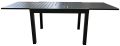 Masă extensibilă din aluminiu negru pentru exterior și hol