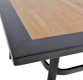 Masă de grădină neagră cu blat polywood, structură metalică,