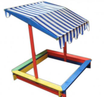 Spațiu de joacă nisip cu acoperiș pentru copii