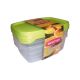 Set 3x cutie de plastic TAKE AWAY FOODK 1,2l - verde CURVER