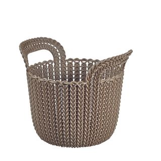 Coș rotund TRICOT 3L - CURVER maro
