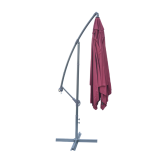 Umbrela pătrată din metal - visiniu 270 x 270 cm