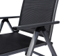 Scaun reglabil de grădină LONDON, argintiu + negru