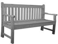 Bancă grădină LONDON, gri, 150 cm