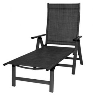 Șezlong reglabil LONDON negru + antracit