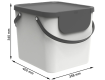 Albula Rotho cutie sortare deșeuri 40L, plastic reciclat, cu