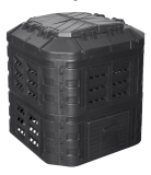 Composter din plastic pentru grădină, 600 l, negru