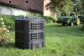 Composter din plastic pentru grădină, 600 l, negru