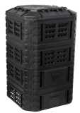 Composter din plastic pentru grădină, 1260 l, negru