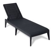 NUMANA șezlong de grădină din plastic, grafit