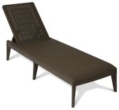 NUMANA șezlong de grădină din plastic, maro