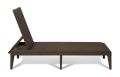 NUMANA șezlong de grădină din plastic, maro
