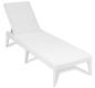 NUMANA șezlong de grădină din plastic, alb