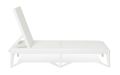NUMANA șezlong de grădină din plastic, alb