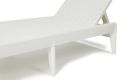 NUMANA șezlong de grădină din plastic, alb