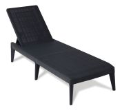 SIROLO șezlong de grădină din plastic, grafit