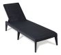 SIROLO șezlong de grădină din plastic, grafit