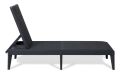 SIROLO șezlong de grădină din plastic, grafit