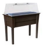 NIAGARA ghiveci înălțat din plastic, maro