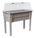 NIAGARA ghiveci supraînălțat din plastic, gri deschis